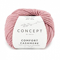 Пряжа для вязания Katia Comfort Cashmere, 25 г, 94 м, цв. сухая роза 1416.68