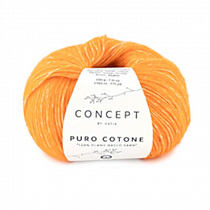 Пряжа для вязания Katia Pure Cotone, 50 г, 160 м, цв. оранжевый 1414.57