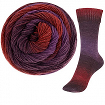 Пряжа для вязания Austermann Step Merino 6, 150гр, 400м цв. фиолетово-бордовый 90337-0105