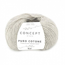 Пряжа для вязания Katia Pure Cotone, 50 г, 160 м, цв. серый светлый 1414.53